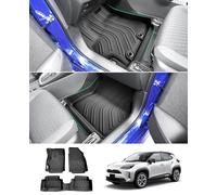 GAFAT Compatible con Toyota Yaris Cross Hybrid 2021-2024 2025 Alfombrillas Delanteras, Yaris Cross Hybrid 2023 Alfombras Goma TPE para Todas Las Climáticas, Originale Escaneado 3D 6-10 CM Borde Alto