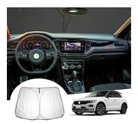 GAFAT Compatible con VW T-Roc 2017-2024 2025 Protección Solar para Parabrisas interior, T Roc 2025 Parasol Lunas delanteras, Refrigeración, Protección UV, T Roc Accesorios