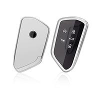 GAFAT Funda Llave para 2020-2025 Golf 8 8.5 Tiguan 3/Seat Leon 4 Ateca/Formentor Terramar Tavascan Born/Octavia 4 Kodiaq II Enyaq Elroq/ID3 ID4 ID7 Passαt B9 Multivan T7, de Silicona TPU (Plateado)