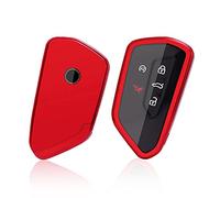GAFAT Funda Llave para 2020-2025 Golf 8 8.5 Tiguan 3/Seat Leon 4 Ateca/Formentor Terramar Tavascan Born/Octavia 4 Kodiaq II Enyaq Elroq/ID3 ID4 ID7 Passαt B9 Multivan T7, Carcasa Silicona TPU (Rojo)