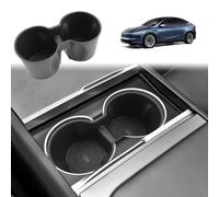 GAFAT Portavasos para Nuevo Tesla Model Y Juniper 2025 2026/Tesla Model 3 Highland 2025 2024, Goma Blanda TPE, Consola Central Soporte Bebidas Alfombrias Tesla Model Y 2025, Antideslizante Antiarañazo