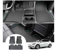 GAFAT Tesla Model Y 2024 2023-2021 Alfombrillas Delanteras, Tesla OEM-Original de Goma TPE, Todo Tipo de Climas, Escaneo 3D, Borde Alto 5-7 CM, con Clavos Antideslizantes, Accesorios Model Y