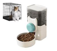 gafdu Dispensador de comida para cobayas - Dispensador de agua para jaula de perro para conejo - Alimentador de gravedad de recarga automática, alimento seco para gatos, alimentador para perros, jaula