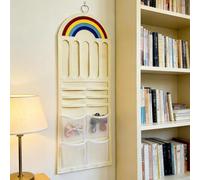 gafdu Organizador De Horquillas Para El Cabello | Organizador de Pared de Tela | Soporte para Moños de Niñas Decoración de Habitación | Para Joyería Scrunchies Gafas De Sol Puerta De Armario