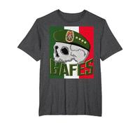 GAFE GAFES Fuerza Especial Mexicana Fuerzas Especiales Patriota Camiseta, Hombre Tallas Grandes, Jaspeado Oscuro, 5X Alto