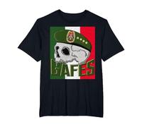 GAFE GAFES Fuerza Especial Mexicana Fuerzas Especiales Patriota Camiseta, Hombre Tallas Grandes, Negro, 4X Alto