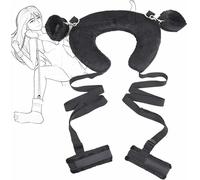 GAFENO Almohada de Nailon Negra con Cuerda para práctica de Yoga, Adecuada para la mayoría de Las Personas