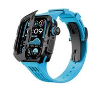 GAFNED Kit de modificación de correa de reloj, para Apple Watch Ultra 2 de 49 mm, 9, 8, 7, 45 mm, funda de titanio Soul Cool para iWatch Ultra de 49 mm, kit de accesorios de correa de reloj de goma