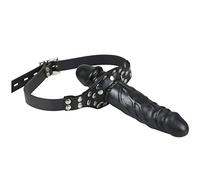 Gag de Boca bloqueable con Correa Ajustable 26,3", 2 tamaños: Largo 5,12" y Corto 1,97", para Unisex