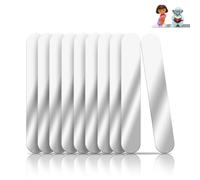 Gaga city Placa metálica para figuras auditivas Tonie, placa de metal autoadhesiva para figuras Toniebox, placa de metal rectangular para imanes, 175 mm x 25 mm, 10 unidades