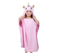 Gaga city Poncho de Baño Unicornio Niña Toalla de Baño Unicornio Algodón Poncho Toalla con Capucha de Piscina Bebe Poncho de Playa Regalo Unicornio Chica, Rosa 1-5 Años, Rosa, 1-5 Años