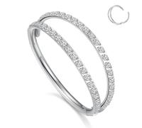 GAGABODY Piercing de caracola, aretes de plata G23 de titanio 16G, joyería de caracola, 7 mm, anillo de tabique doble abierto, circonita cúbica, hélice, rook, cómodo, tragus, cartílago