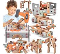 GAGAKU Kids Tool Set Toys Montessori Toddler Tools Set with Electric Drill Kids Role Play Educational Construction Toys Building Kit for 3 4 5 6 7 8 9 10 Years Old Boys Girls