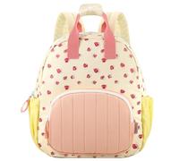 GAGAKU Mochila Guarderia Niña para 30cm Mochila Pequeña Escolar Niño de 2-6 Años Mini Mochila Bolso de viaje Ajustable con Bolsillos Laterales Mochila Primaria Niñas Regalo de Cumpleaños - Rosa Fresa