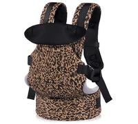 GAGAKU Mochila Portabebés, Ergonómica Porta Bebes de 0 a 36 meses, 4 in 1 con Porteo Bebe, Portabebé posibilidad de llevar al niño mirando hacia adelante y hacia atrás-Leopardo