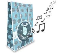 GagBag - Bolsa de regalo con texto en inglés "Baby" Nacimiento para el niño, se abre la bolsa, resuena la risa divertida del bebé y una canción de dormir bentino