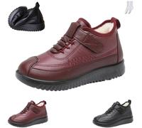 GAGFDA Botas de invierno impermeables, cálidas y cómodas para mujeres mayores, con forro polar, térmicas, antideslizantes, para la nieve, para personas de mediana edad y personas mayores, zapatos