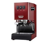 Gaggia Classic E24 Evo Pro - Cafetera manual para café expreso con caldera de latón y válvula solenoide, color rojo cereza