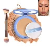 GAGK Matte Perfection Pressed Powder, Matte Wet and Dry Powder, Gagk Lasting Waterproof Makeup, Lasting Waterproof Face Powder, Face Oil Control Powder for Oily Skin (#03 * 2)
