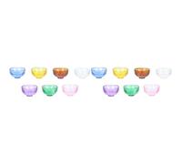 GAGMXE Cuenco tibetano de templo budista, 14 piezas de cristal de cristal que ofrece cuencos para altar, cuencos tibetanos, cuenco de altar tibetano, cuenco de ofrenda de cristal de bruja