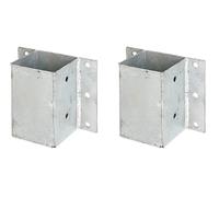 GAH-Alberts 208684 208738 - Soporte para postes para ladrillos L y U u muros, para atornillar, galvanizado en caliente, 91 x 91 mm, 2 unidades