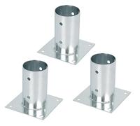 GAH-Alberts 211943 211653 - Casquillo atornillable para postes de madera redondos o cuadrados, galvanizado en caliente, diámetro de 81 mm, 3 unidades