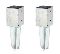 GAH-Alberts 212629 211868 - Soporte para postes de madera cuadrados, para clavar, galvanizado en caliente, 91 x 91 mm, 2 unidades
