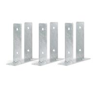 GAH-Alberts 213015 212797 - Soporte para postes en U, para atornillar, galvanizado en caliente, ancho interior de 91 mm, 3 unidades