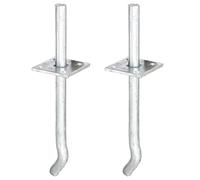 GAH-Alberts 215156 215446 - Soporte para postes en hormigón (galvanizado en caliente, longitud del pasador de 100 mm, 200 mm, diámetro del pasador de 16 mm, juego de 2 unidades)