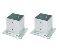 GAH-Alberts 215439 217679 - Casquillo atornillable para postes de madera redondos o cuadrados, galvanizado en caliente, 121 x 121 mm, 2 unidades