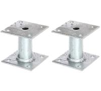 GAH-Alberts 215491 219802 - Soporte para postes para atornillar, galvanizado en caliente, 100 x 100 mm, 2 unidades