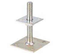 GAH-ALBERTS 218102 i POST POST SOPORTE DE AJUSTABILIDAD AJUSTABLE, 30 mm a 150 mm, Amarillo-galvanizado, tornillo de 70 mm x 70 mm