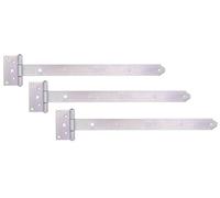 GAH-Alberts 311025 311018 - Colgante en cruz con pasador prensado, galvanizado en amarillo, banda 491 x 40 mm, bisagras 103 x 59 mm, juego de 3