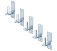 GAH-Alberts 311070 311469 - Acabado de bisagra con gancho DI o DII, galvanizado en amarillo, mandril de 16 mm de diámetro, placa de 113 x 40 mm, juego de 5