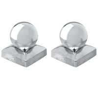 GAH-Alberts 327224 327095 - Tapas para postes de madera con rótula, acero inoxidable, 90 x 90 mm, 2 unidades