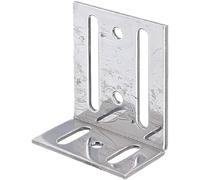 GAH-Alberts 361068 Ángulo de ajuste y chapas de conexión, color plateado