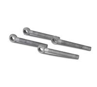 GAH-Alberts 410834 411213 - Accesorios para puertas (galvanizado en caliente, rosca M16, varilla de rosca de inicio, centro de ojo, 130 mm, 4 unidades)