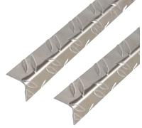 GAH-Alberts 497408 468859 - Perfil angular de aluminio con relieve estriado, brillante, 1000 x 29,5 x 29,5 mm, 2 unidades