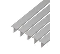 GAH-Alberts 497989 473129 - Perfil en T de aluminio, 1000 x 20 x 20 mm, color plateado anodizado | 5 unidades