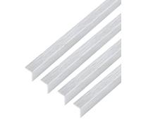 GAH-Alberts 499532 488987 - Perfil angular autoadhesivo, aluminio, diseño de acero inoxidable, claro, 1000 x 10 x 10 mm, juego de 4