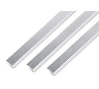 GAH-Alberts 499570 489083 - Perfil angular autoadhesivo, aluminio, diseño de acero inoxidable, claro, 1000 x 15 x 10 mm, juego de 3