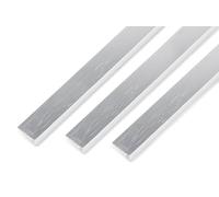 GAH-Alberts 499587 489106 - Perfil angular autoadhesivo, aluminio, diseño de acero inoxidable, claro, 1000 x 20 x 10 mm, juego de 3