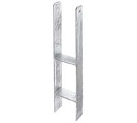 GAH-Alberts - Anclaje en H para postes (600 mm de altura, 5 mm de espesor)