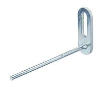 GAH-Alberts - Gancho para placa perforada, (recto, acero galvanizado, diámetro de 4 mm)
