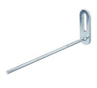 GAH-Alberts - Gancho para placa perforada, (recto, acero galvanizado, diámetro de 4 mm)
