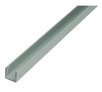 GAH-Alberts Perfil en U 498382 473884, aluminio anodizado plateado, 1000 x 8,6 x 12 mm, 7 unidades