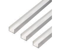 GAH-Alberts Perfil en U 499259 488130, aluminio, natural, 1000 x 30 x 20 mm, juego de 3