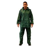 Gahibre Traje de Agua Completo | Chubasquero Plegable y Ligero | Traje Impermeable de Trabajo | Impermeable Pantalón y Chaqueta | Color Verde, Talla M