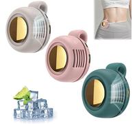 Gahwa Mini Ventilador Clips Pequeños, Ventilador Torbellino Clips de Cintura, Small Clip Fan, Portable Silent Mini Bladeless Electric Fan, 3 Speeds Hands-Free Neck Fans (White+Pink+Green)
