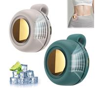 Gahwa Mini Ventilador Clips Pequeños, Ventilador Torbellino Clips de Cintura, Small Clip Fan, Portable Silent Mini Bladeless Electric Fan, 3 Speeds Hands-Free Neck Fans (White+Green)